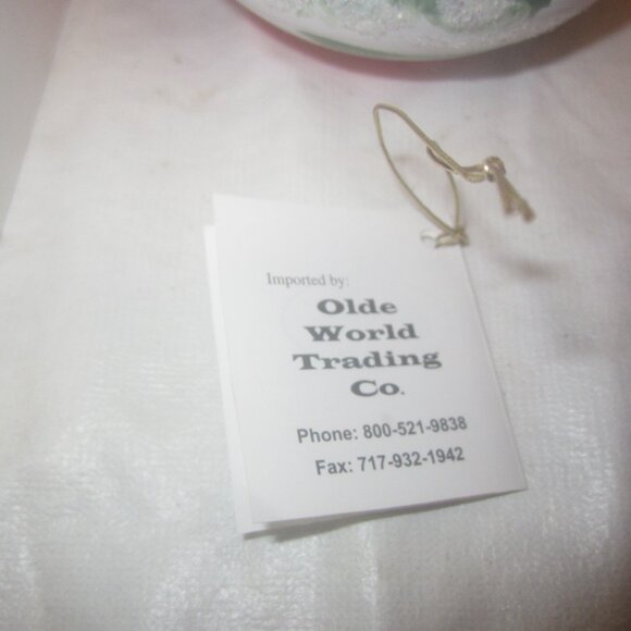 RARE VTG ANDRZEJ LARGE GLASS ORNAMENT HAND PAINTED SNOWMAN SCENE - Picture 8 of 9